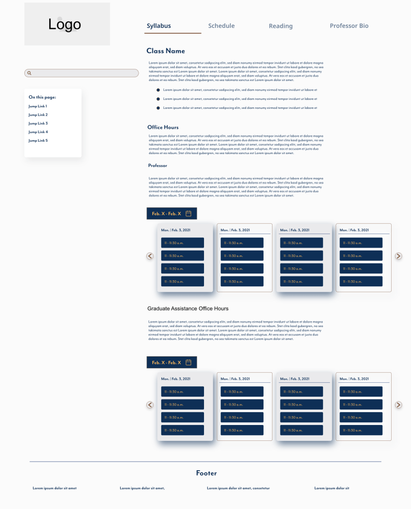Medium fidelity wireframe.